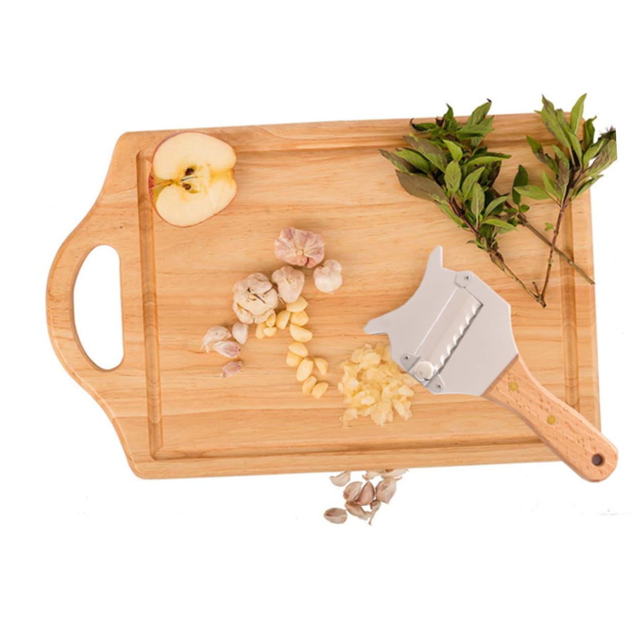 Cabilock Truffle Shaver Slicer Kitchen Gadget for Cheese Garlic Plane Cutter with Beech Handle Essential Home Cooking Tool