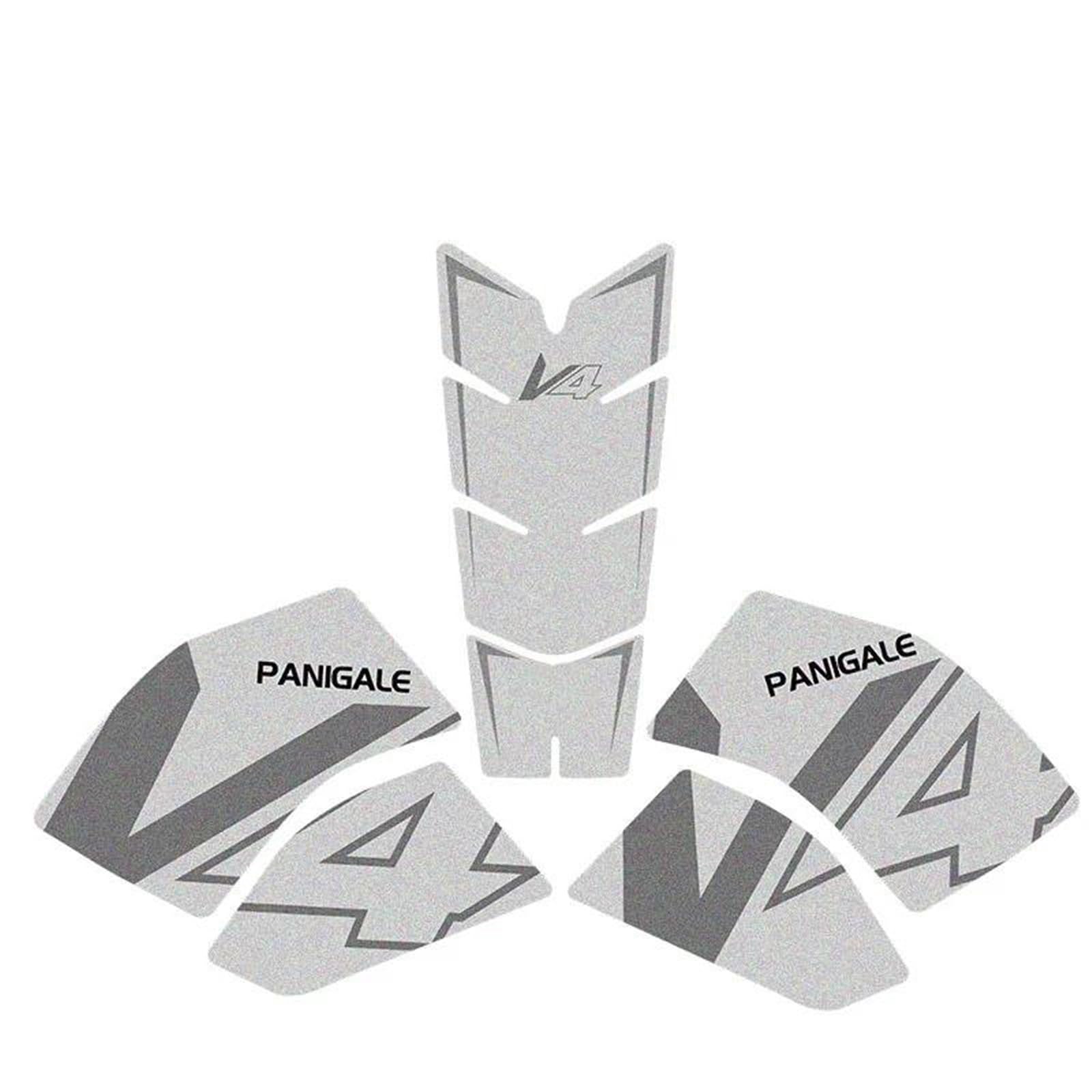 Motorcycle Body Fairing Stickers Fuel Tank Pads Throttle Knee Pads Grip Stickers for Ducati for Panigale V4 V4S(Style 4)