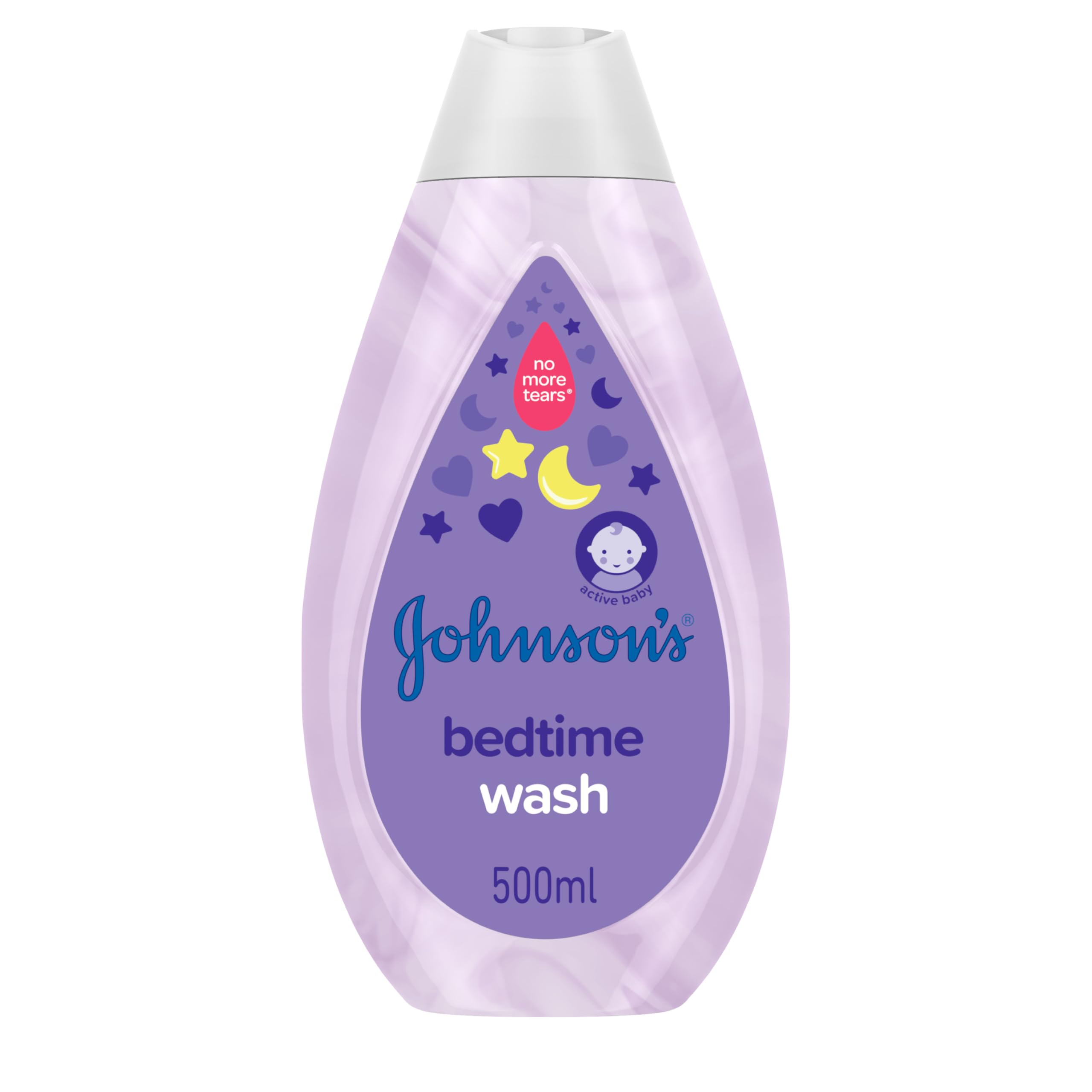 Bedtime Wash (1 x 500 ml), No More Tears Formula, Gentle & Soothing For Sensitive Skin, Hypoallergenic Newborn Essentials, Baby Wash with Natural Calm Aromas to Help Babies Sleep Better