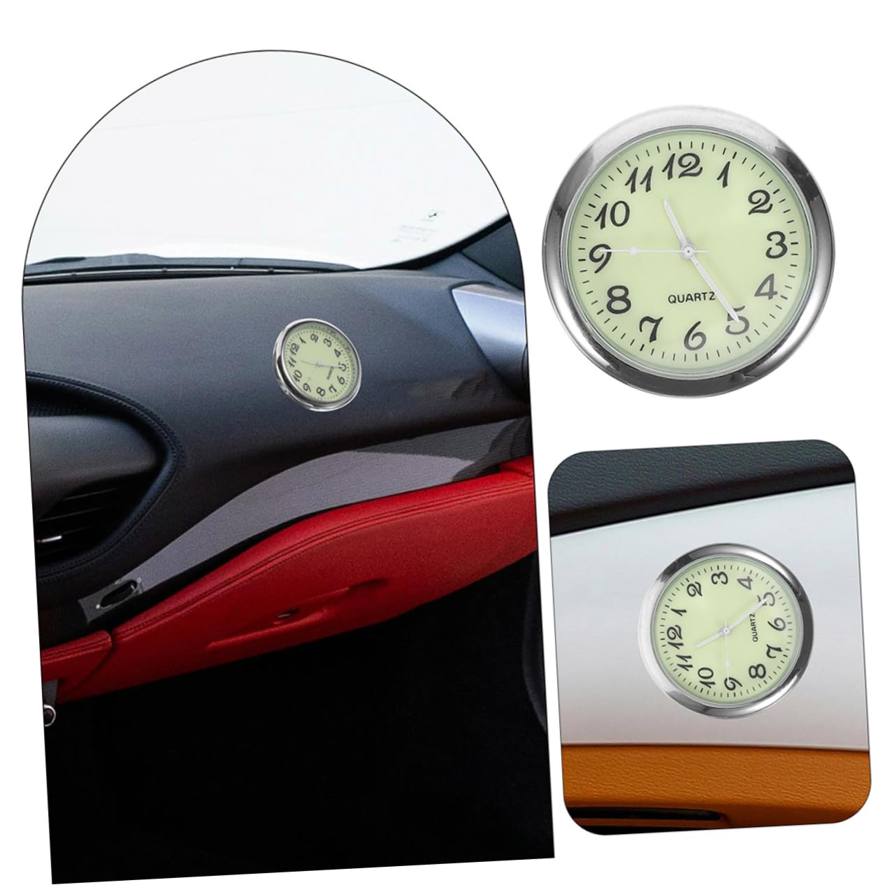 iplusmile 10piezas Reloj De Coche Luminiscente De Reloj De Tablero De Automóvil Para Salpicadero Instalación y Vehículos