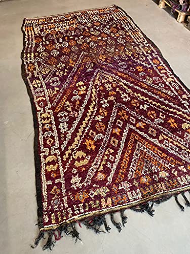 Marokkanische Beni Mguild Berber Teppich Orient Teppich - 100% handgewebte natürlich Tribal Wolle Teppich - Diamant… – Bild 3