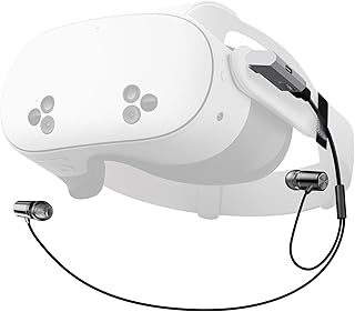 Orzero Type C Headphones Compatible for Quest 3S, Exclusively Designed for VR Headset with PD100W Type C Charging Adapter, Ensures Continuous Quick Charging – Black