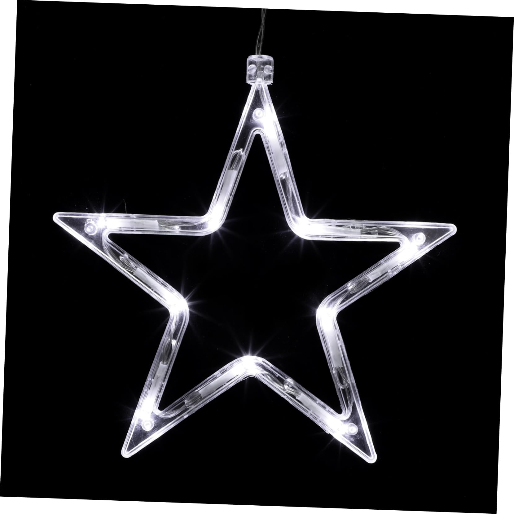 Zerodeko Christmas Lights LED Five Window Light with Suction Cup Battery Operated Indoor Hanging Decor for Xmas Party