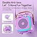 Karaoke Machine with 2 Wireless Microphones for Kids Adults,Portable Bluetooth Speaker Girls Toddlers Toy Gift for Aged 3-12 Year Birthday Parties Christmas Party - Purple