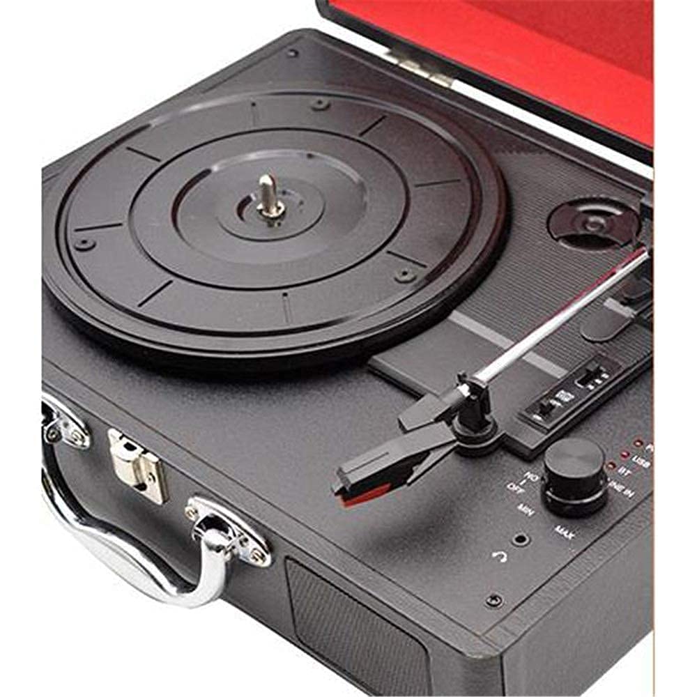 Giradischi retrò, Altoparlante Bluetooth retrò, Giradischi Portatile, Giradischi Bluetooth, Giradischi in Valigia, Macchina per Dischi, Vinile Vintage, Multi