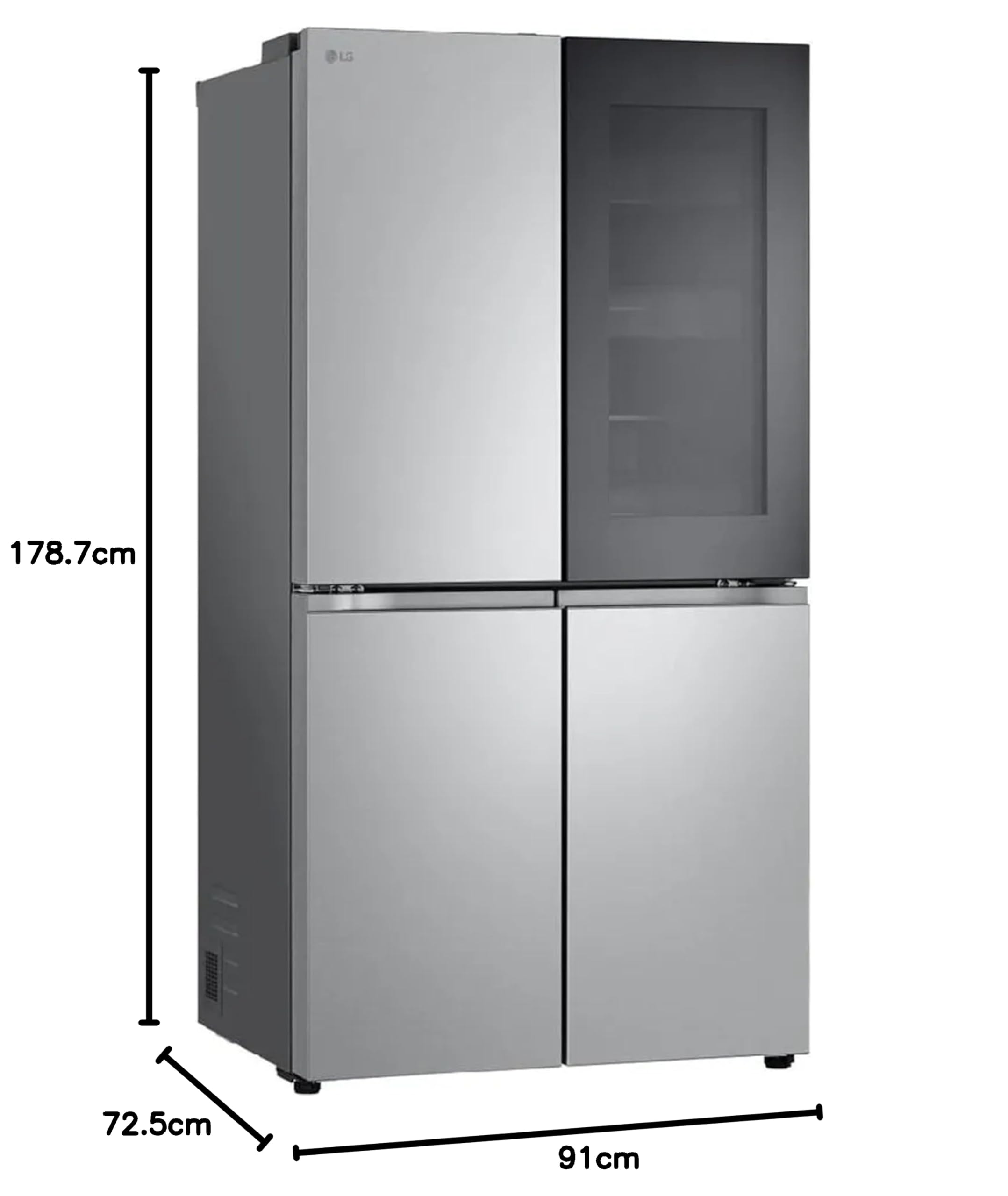 LG Frigorífico Americano 666L Cinzento - GMV960MBDE