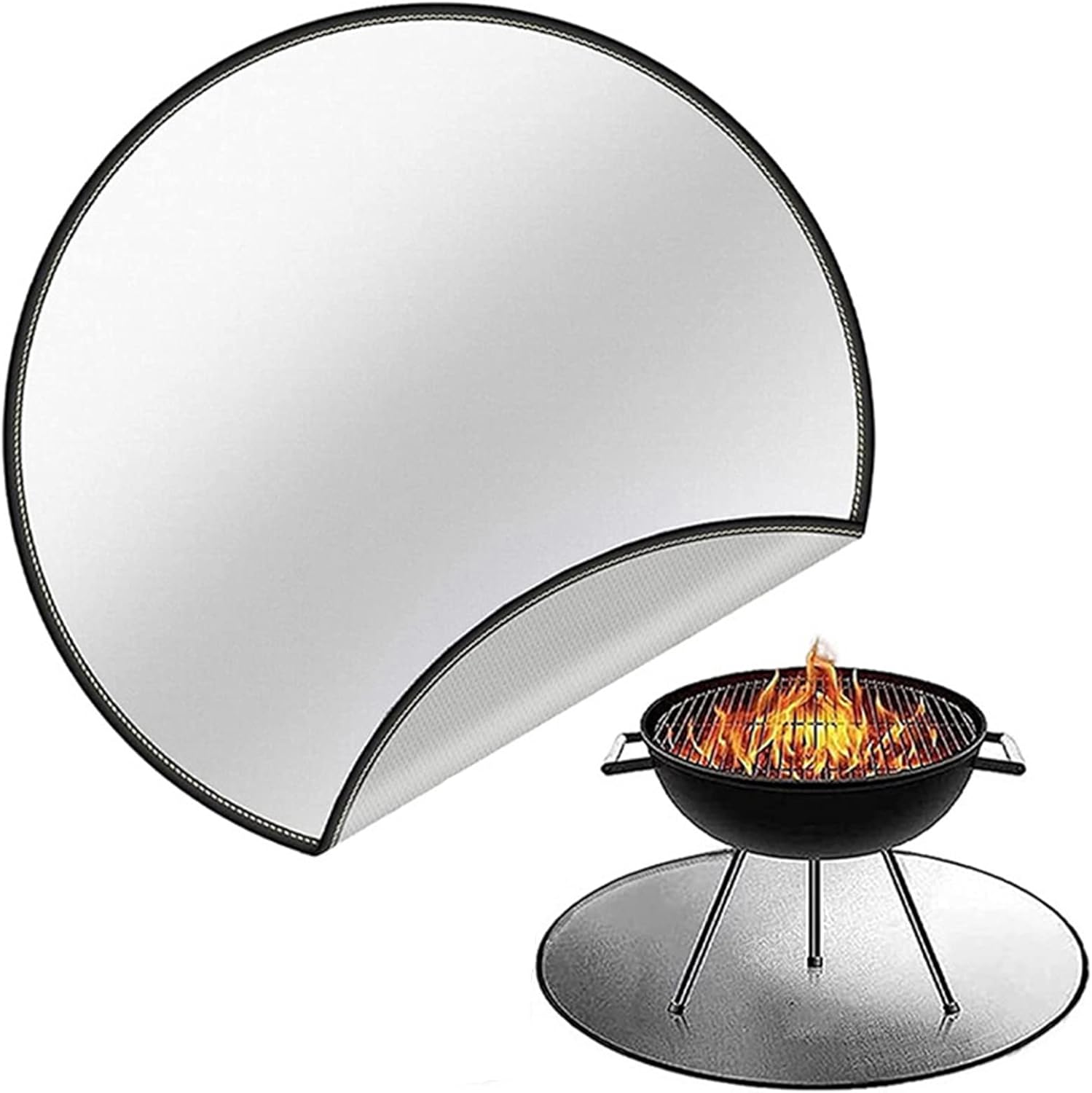 Heat Resistant Grill Mats for Outdoor Grill,Hearth Rugs for Fireplaces Fire Resistant,Oil-Proof Waterproof BBQ Protector for Decks and Patios