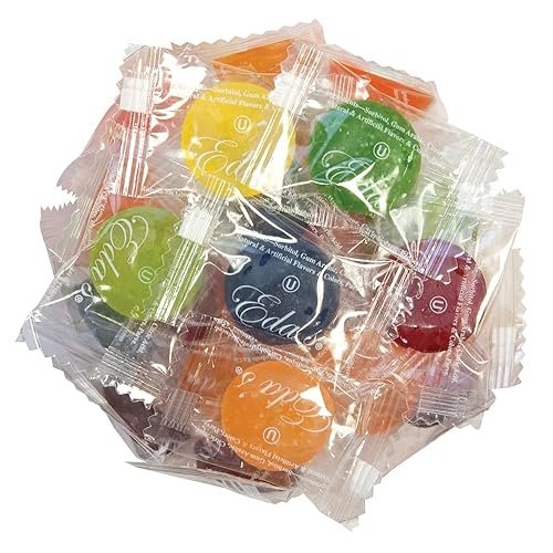 Miniatura 10 de Nuts To You - Caramelo duro de frutas mezcladas ácidas sin azúcar de Eda's de 5 libras  Varios sabores de frutas envueltos individualmente OU Parve