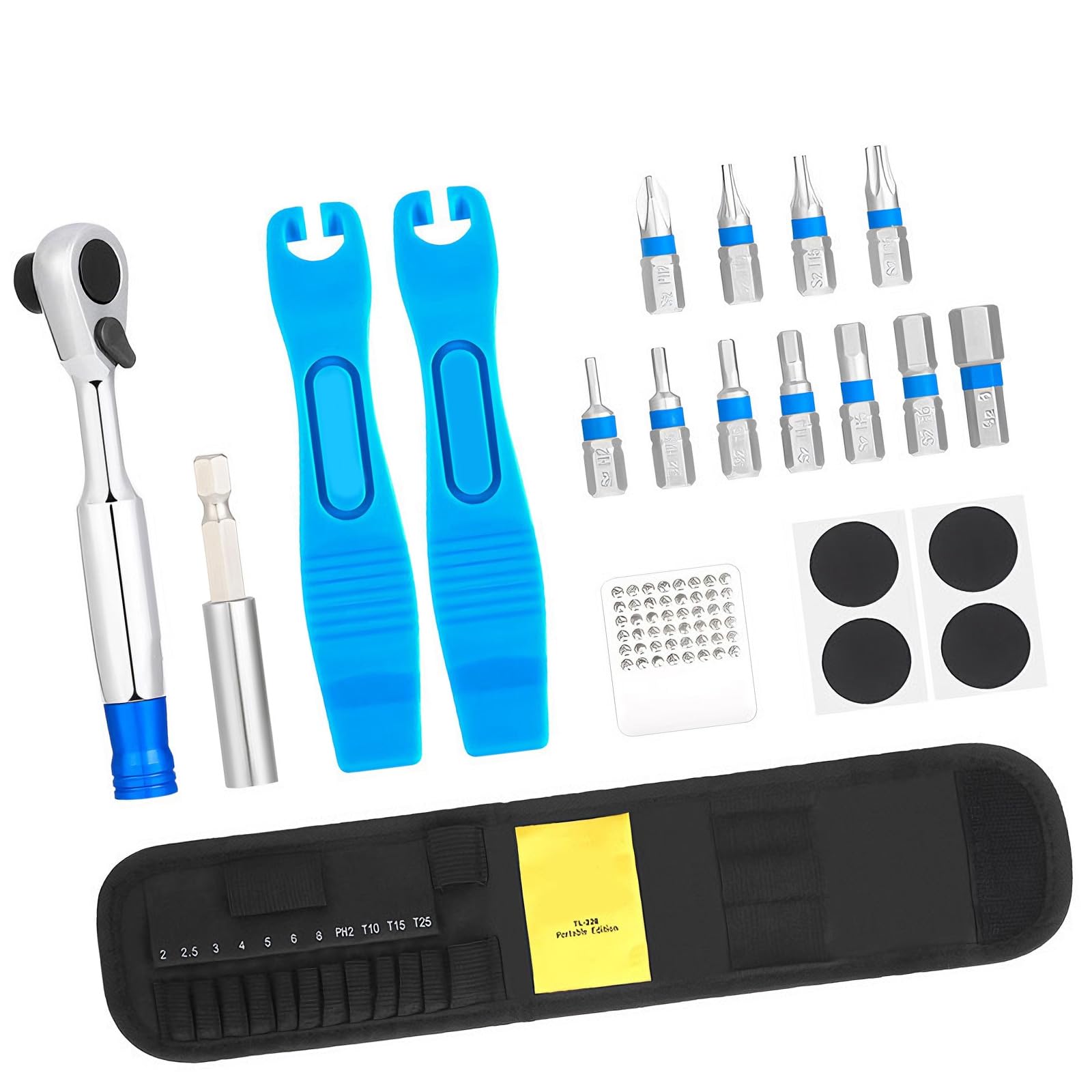 Zxfdsfdbnm Multicolor Compacts Design Bicycles Repair Cycling Tool Set Features Alloy Steel Multitool For Easy Tire Repairs And Adjustments Cycling Tool Set