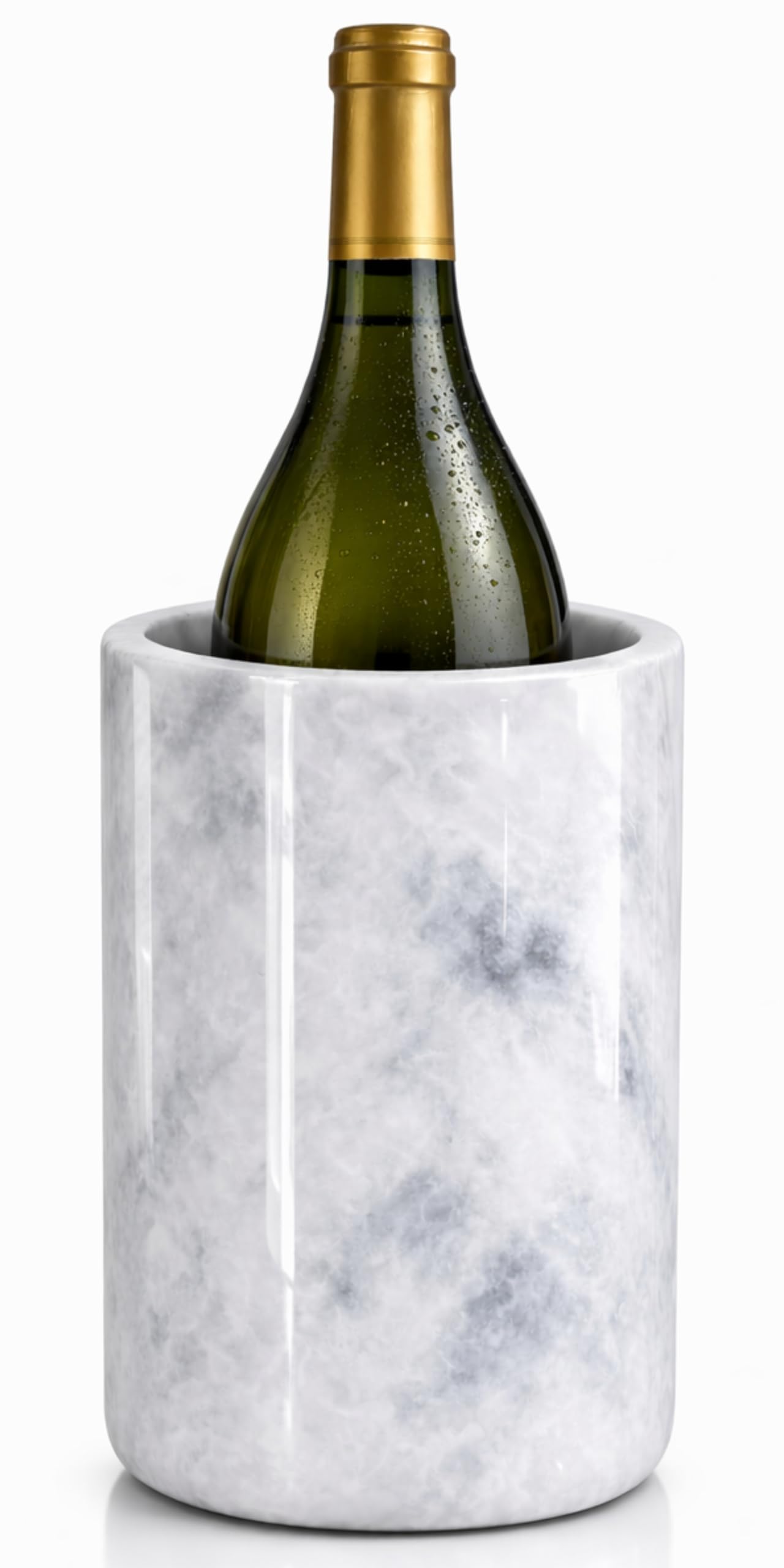 Marble Wine Chiller Bucket for 750ml Bottles, Natural Stone Wine & Champagne Bucket, Elegant Bottle Chiller for Dining Table, Keeps White Wine Cold, Luxury Home & Bar Decor - White — Amazon image 9