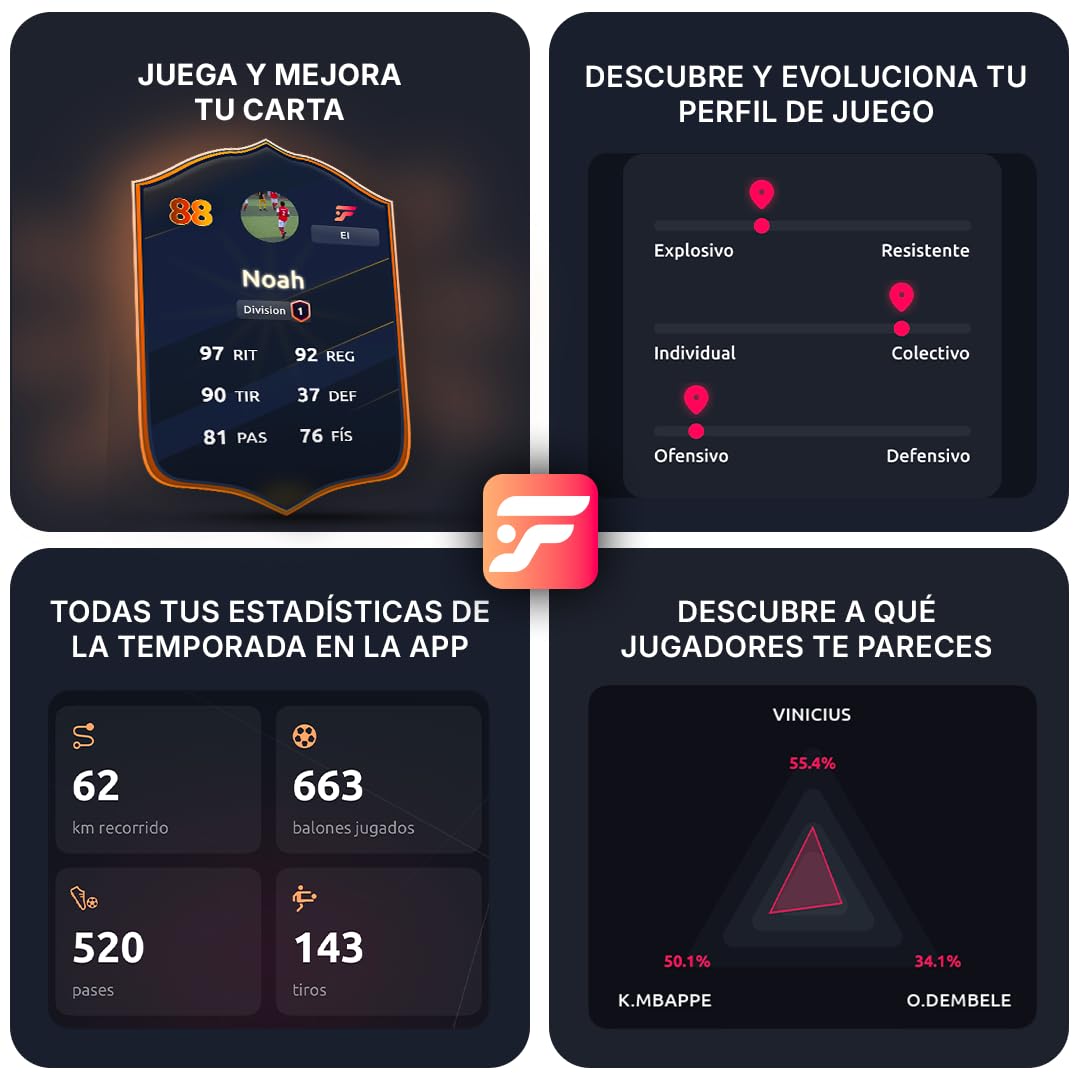 Footbar Meteor - Tracker de Fútbol: Análisis de Rendimiento, estadísticas y Estilo de Juego. iOS y Android.