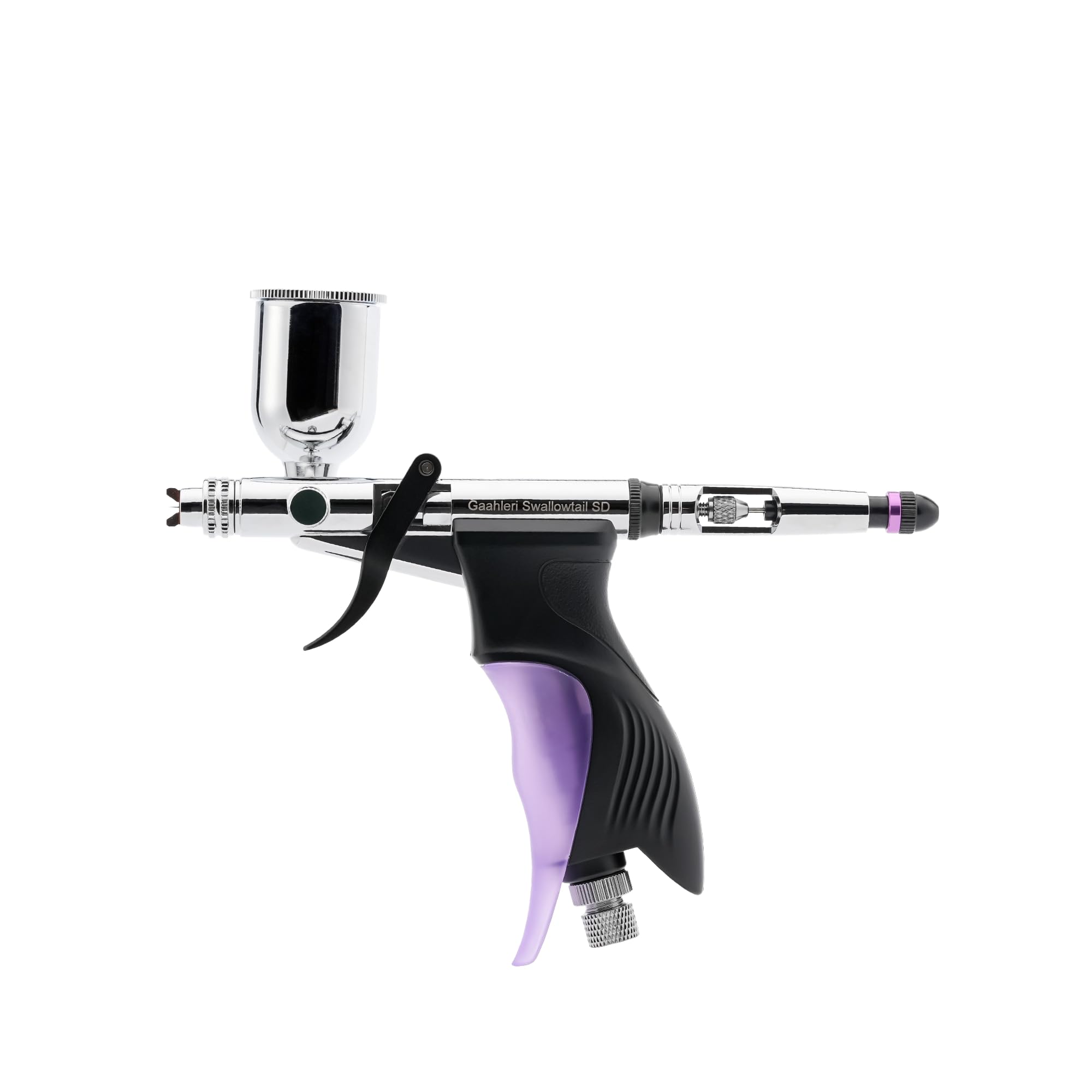 Gaahleri Airbrush Seria Ace GHAC-Swallowtail Side Airbrush, Podajnik boczny & Podajnik syfonowy, 2/3 OZ kubek z 1 OZ kubem syfonowym, 0.28mm & 0.5mm z nakładką wentylatorową, Zestaw do malowania