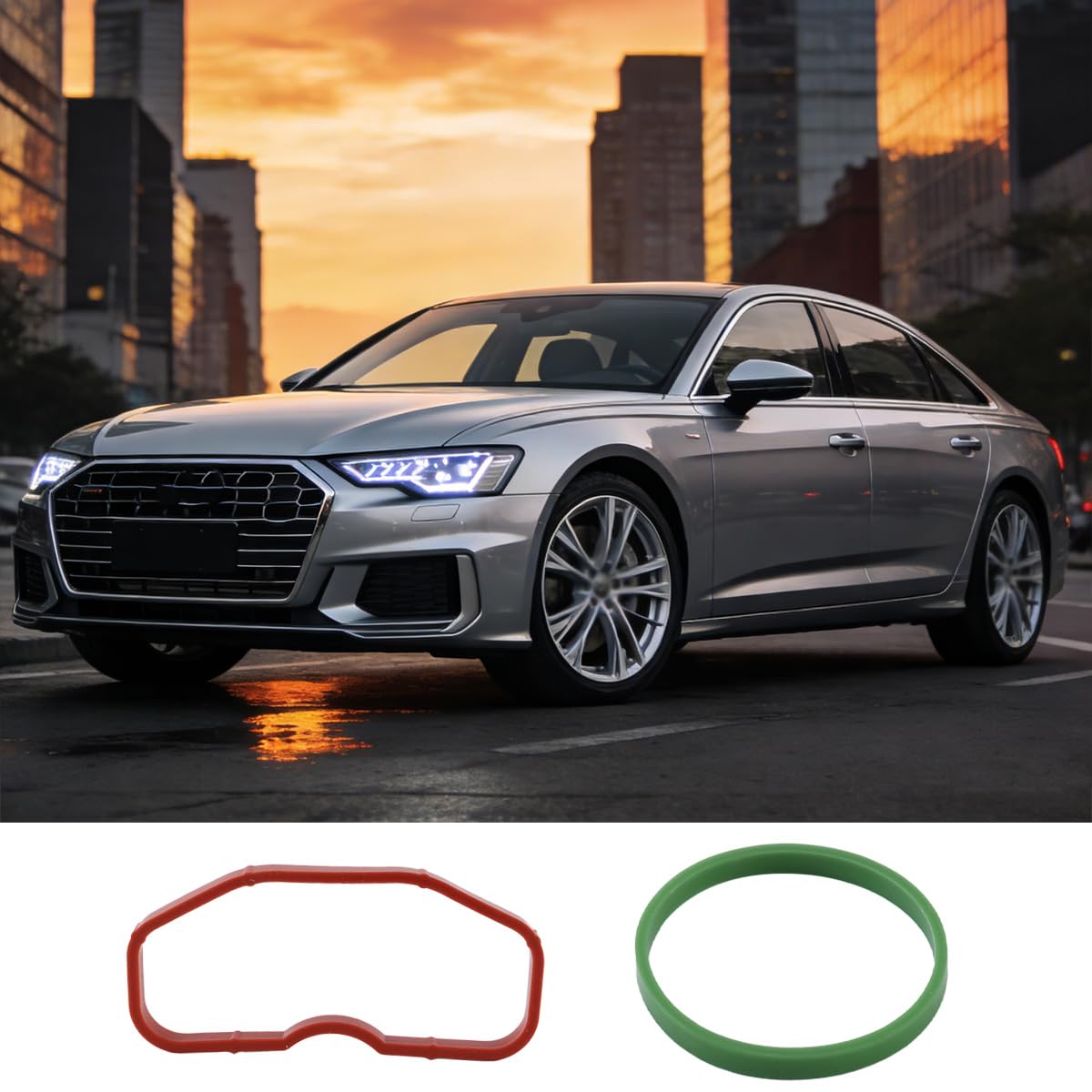 Alide Joint de collecteur d'admission, 12 pièces, compatible avec Audi 3.0T S4 S5 A6 A7, 079129717B 079129717D