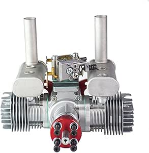Amazon.co.jp: 40CC Engine Model Petrol Engine Double Cylinder Exhaust ...