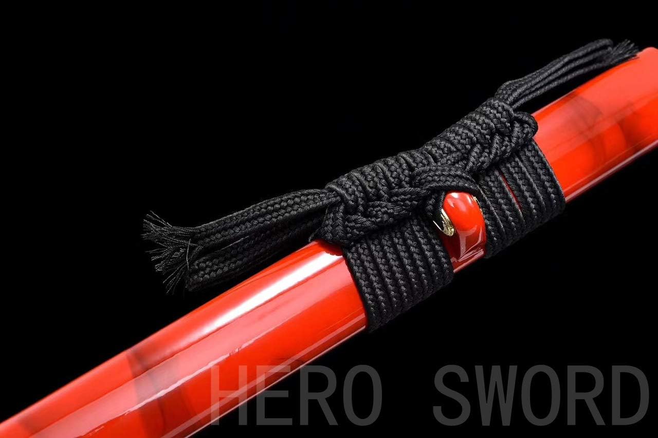 Dragon Ninja Japanese Samurai Sword 9260 Spring Steel Blade Dragon Katana Straight Knife Saber Blu/Black/Red Dragon Offer Choose
