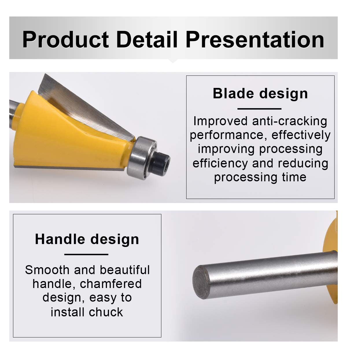 Yonico 13201 1/4-inch Bead 2 Bit Canoe Joint Router Bit Set - View #13