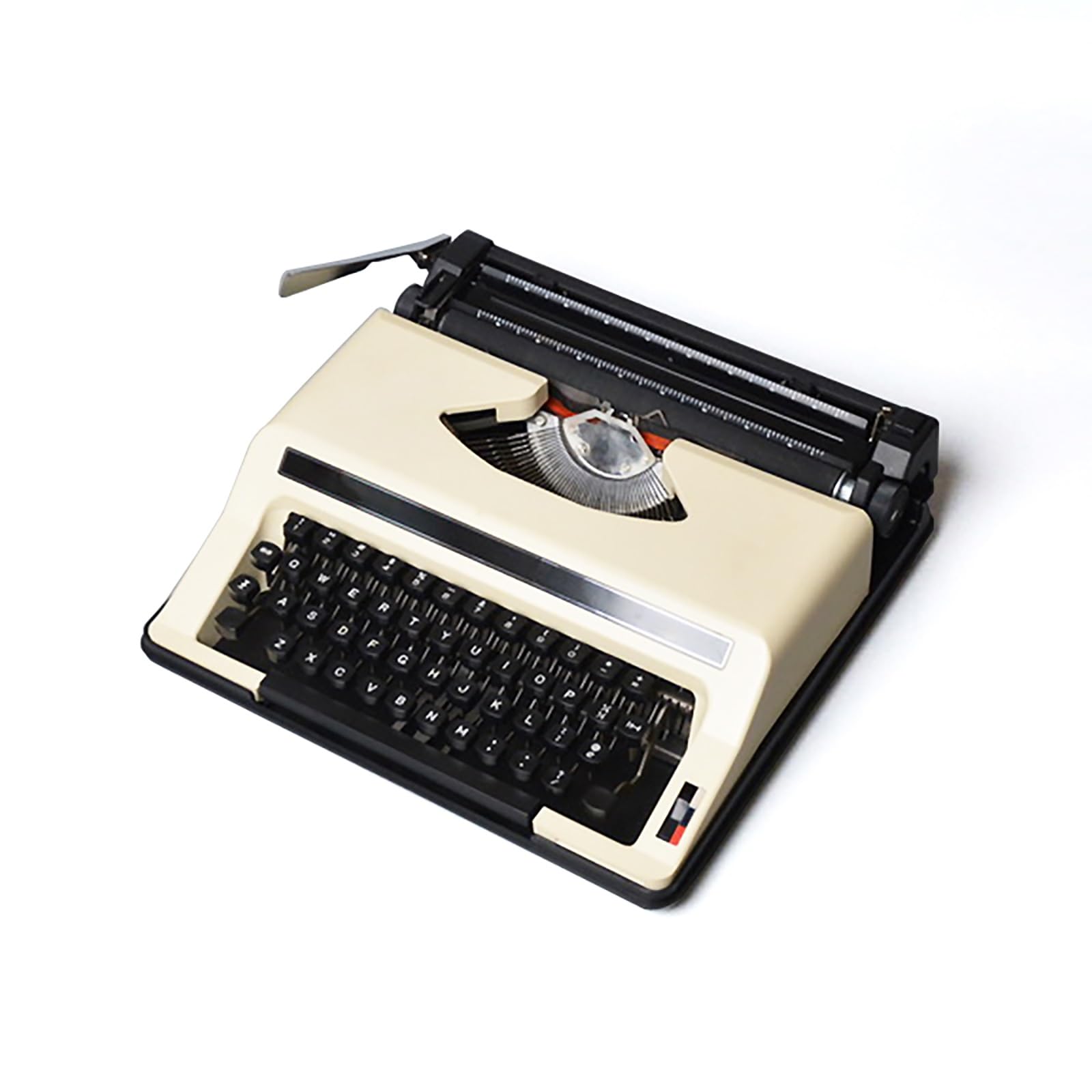 Mechanical English Typewriter, Vintage Nostalgic Typewriter, Old Retro Typewriter, Classic Word Processor Perfect for Writing Novel(White)
