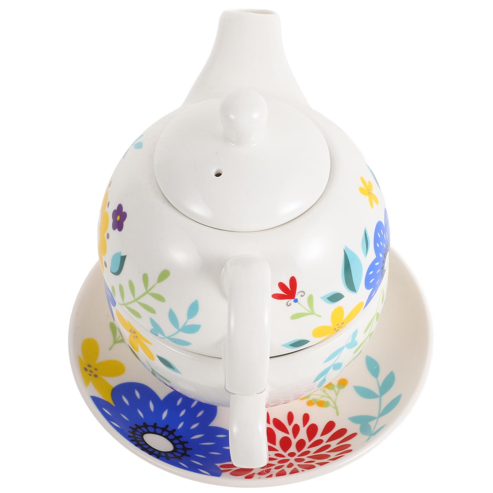Théière et tasse céramique compacte pour infuser le thé au bureau