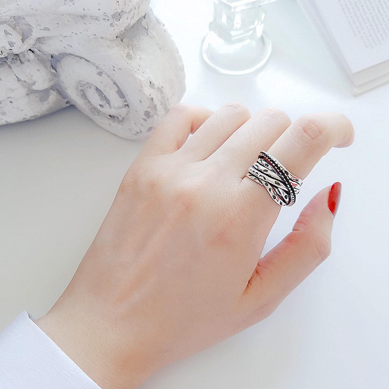 Anelli Regolabili con Dichiarazione in Argento Sterling, Anelli for San Valentino da Donna