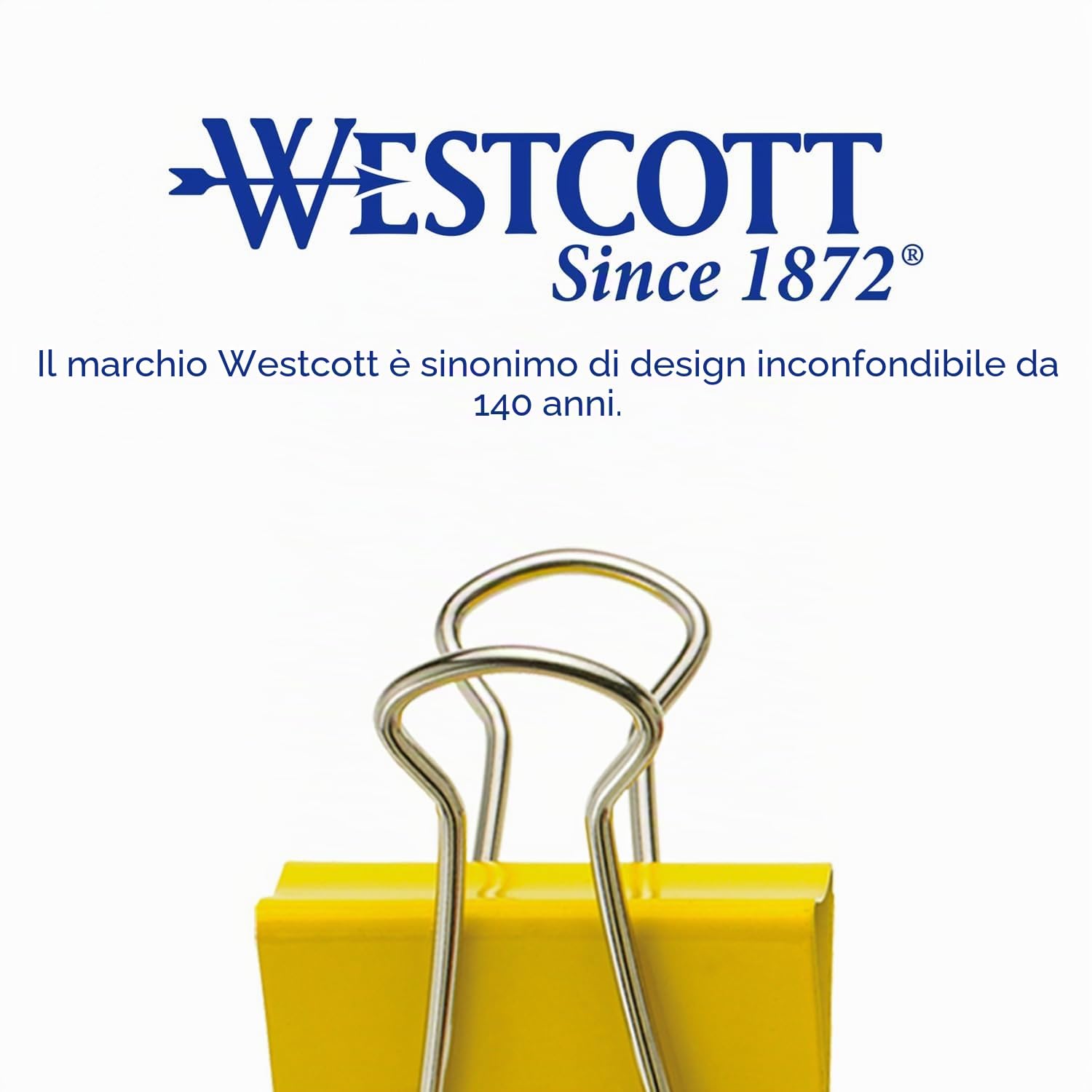 Westcott Clip in metallo 19/25/32 mm rosso verde giallo blu