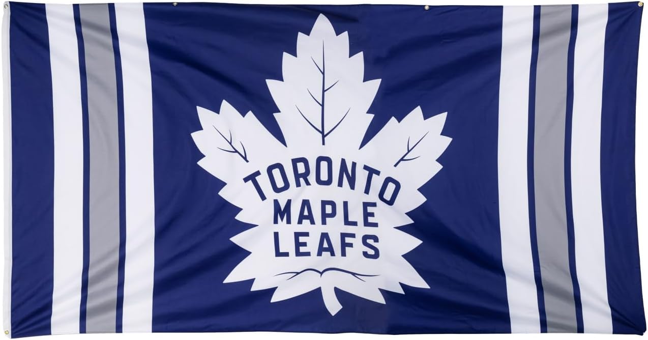 Calhoun NHL Officially Licensed Indoor Team Logo Garage Banner - Toronto Maple Leafs (118" by 62")