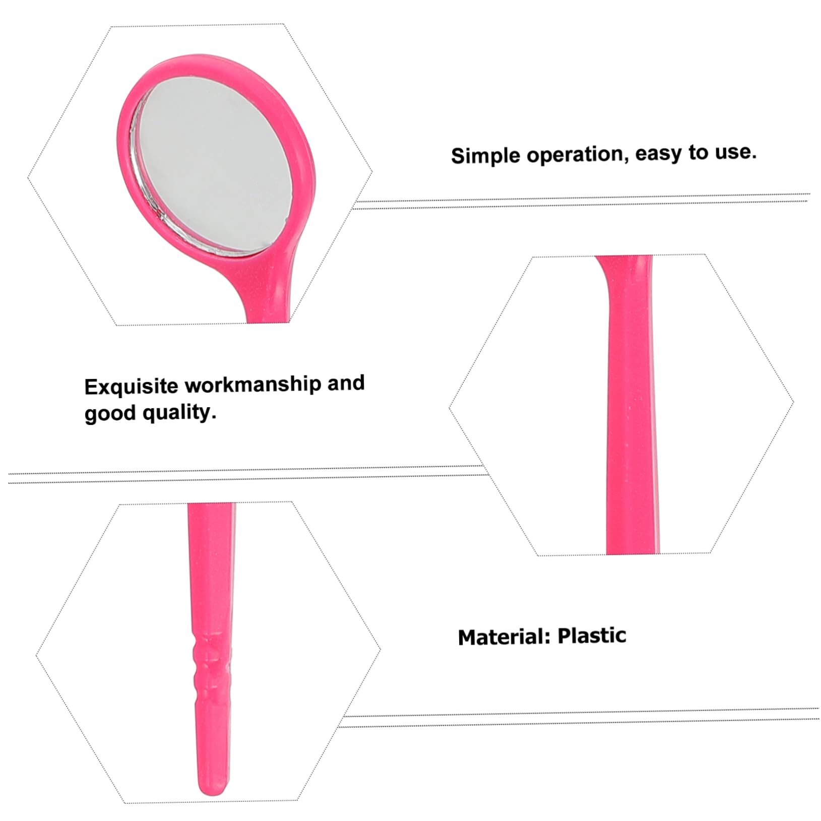 3 Set Specchietto Usa E Getta Orale Denti Attrezzo A Forma Di Kit Adulti Care Specchi Orali Professionali Forniture Per Il Controllo Della Bocca Plastica 20 Pezzi*3