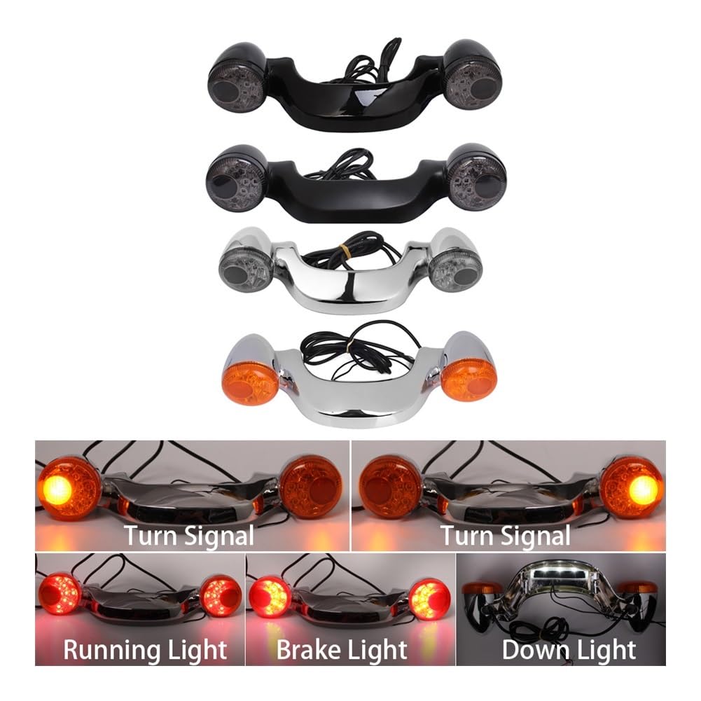 Stop Luce Posteriore Moto Barra Luminosa A LED per Indicatori di Direzione Posteriori E Freni per Moto, per Touring Street, per Road Glide CVO FLTRX FLHX FLTRU 2010-2021