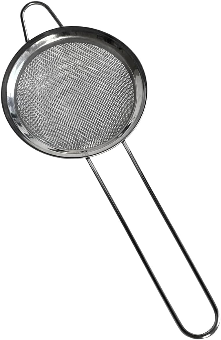 PARENCE.- Passoire à Maille Fine en Acier Inoxydable - Tamis de Cuisine de 8cm de Diamètre - Outil Essentiel pour la Cuisson et la Pâtisserie