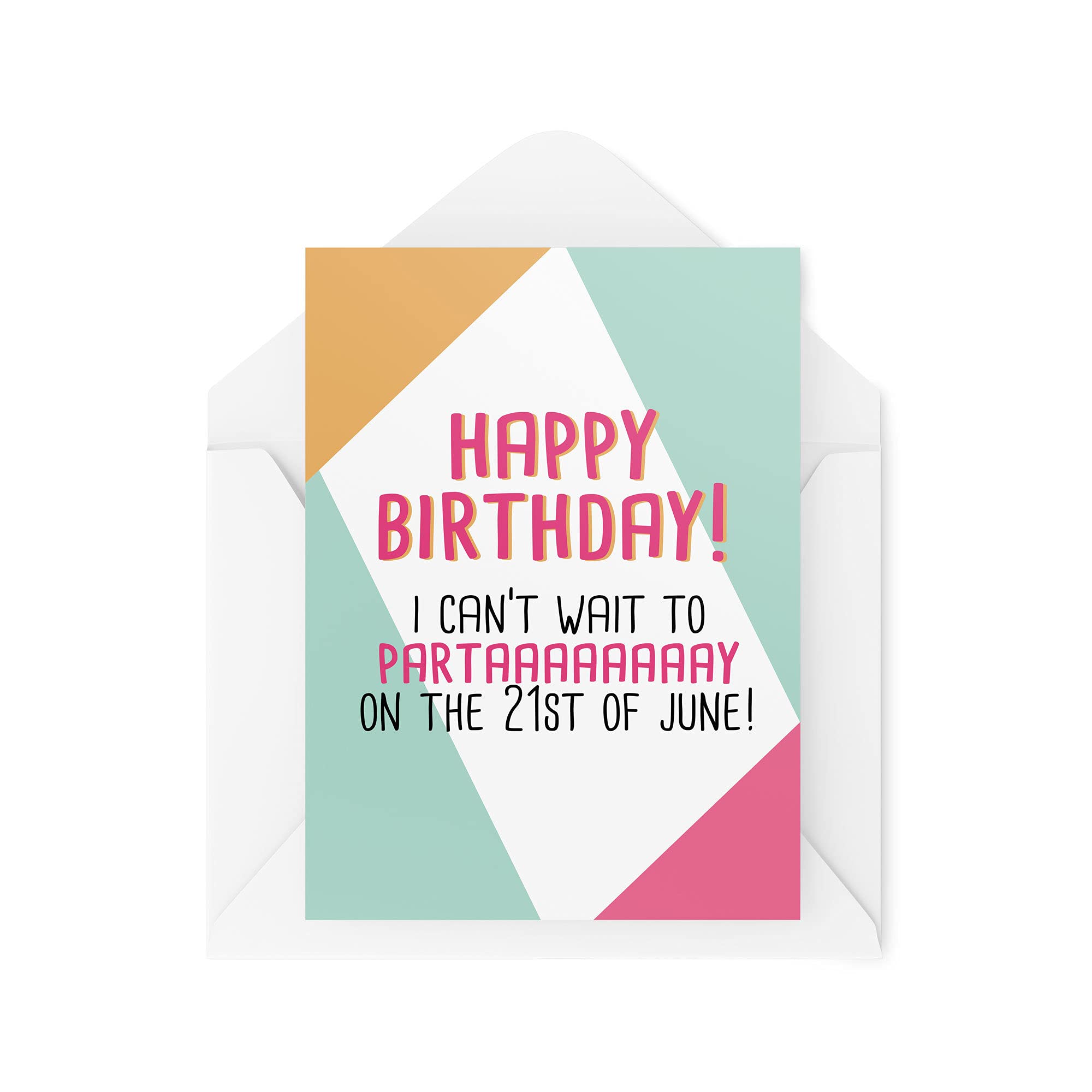 Funny Birthday Cards, Lockdown Card, Can't Wait to Party On The 21st of June, Joke Corona Banter Hilarious for Her for Him Gift, CBH473