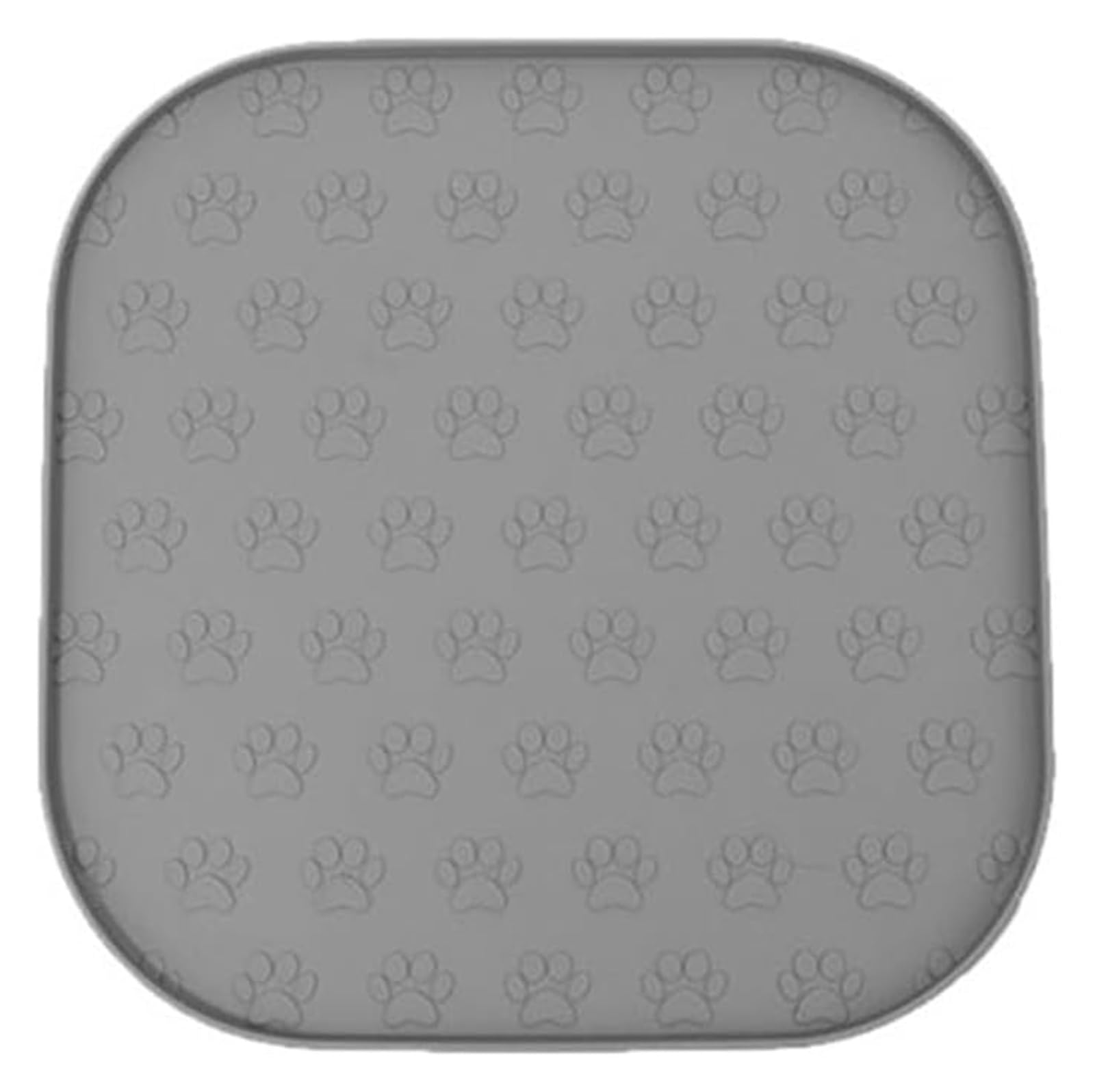 Futtermatte für Haustiere, Silikon-Tischsets for Haustiere, Tischsets for Füttern von Hunden(Square(Gray))