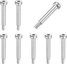 MECCANIXITY 8 Pcs 304 Stainless Steel Shoulder Bolt 5mm Shoulder Dia 30mm Shoulder Length M4x0.7 Thread Hex Socket Shoulder Bolts for Hydraulic Injection Molding Machinery Industries