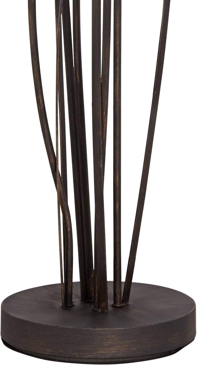 Amazing 🔥 Modern Cottage Style Standing Floor Lamp Tree 4-Light 73 Tall Ginger Black Tulip White Cased Glass Shades Decor for Living Room Reading House Bedroom Home Office - Franklin Iron Works