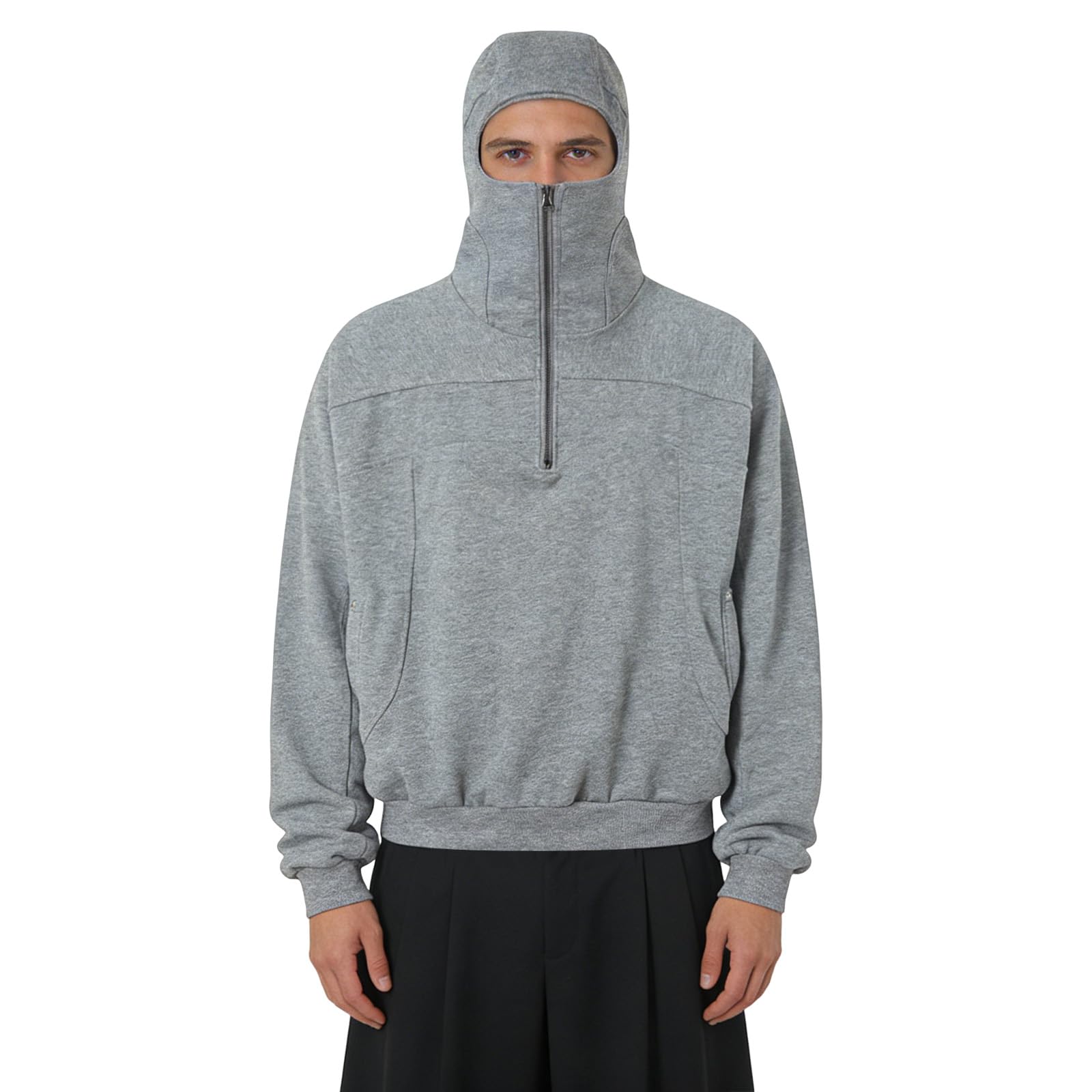 Sudadera con Capucha para Hombre Sudaderas con Capucha De Gran Tamaño Cremallera Y Bolsillo Sudadera para Hombre Y Pasamontañas
