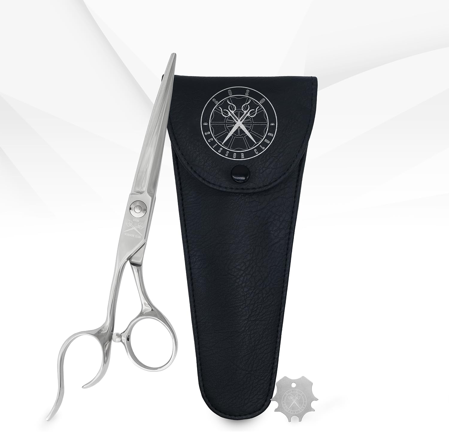 Kenchii Professional Hair Cutting Scissors, Salon & Barber Razor Edge Shears, Japanese Stainless Steel, Ergonomic Handle for Precision Cutting (7.0" Lefty)