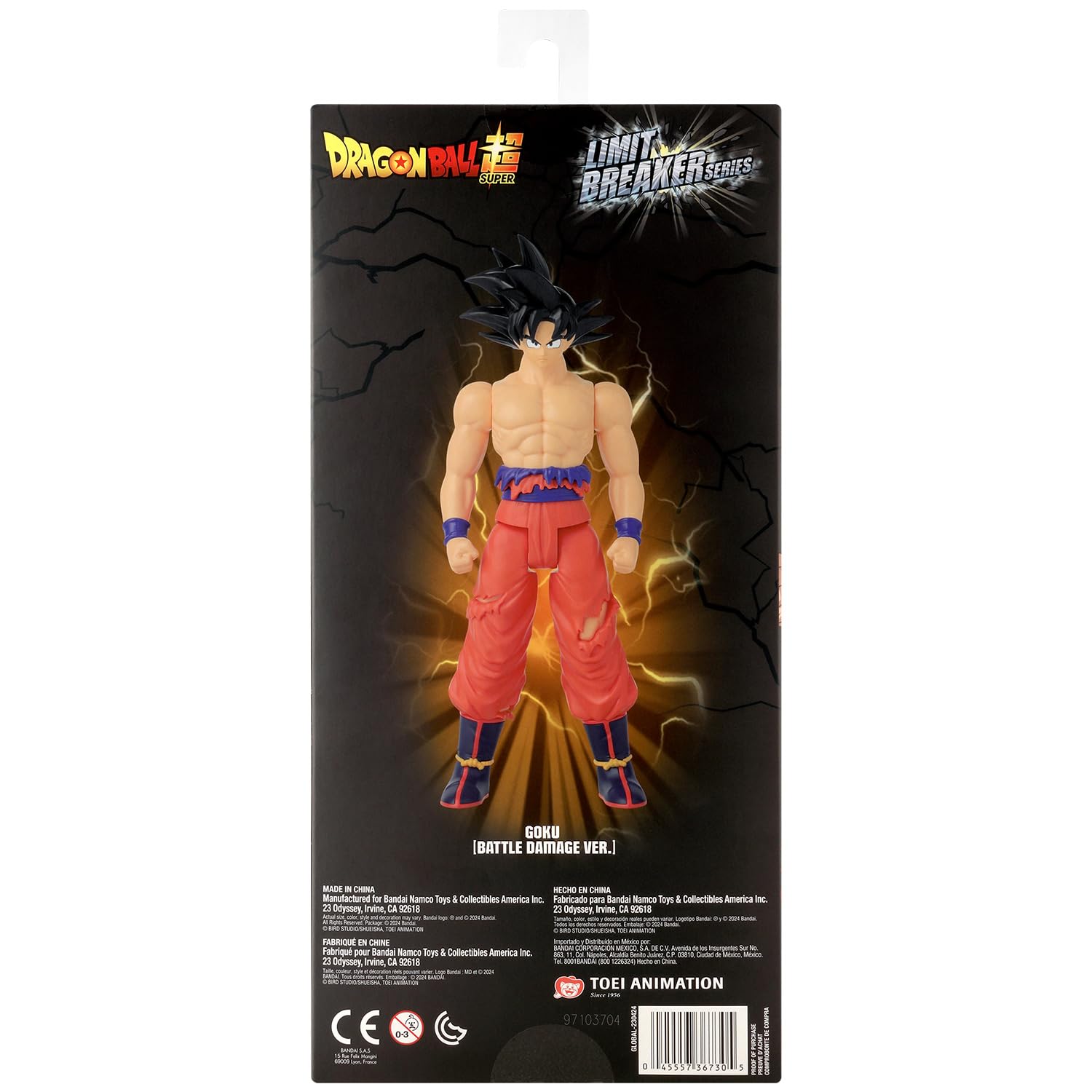 BANDAI - Dragon Ball Super - Goku Battle Damage - Figurina Gigante Limit Breaker 30cm - Licenza Ufficiale Dragon Ball - Grande Action Figure Goku Battaglia - Giocattolo per bambini 4 anni e + - 36829
