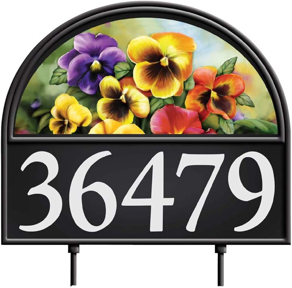 house number yard signs with stake