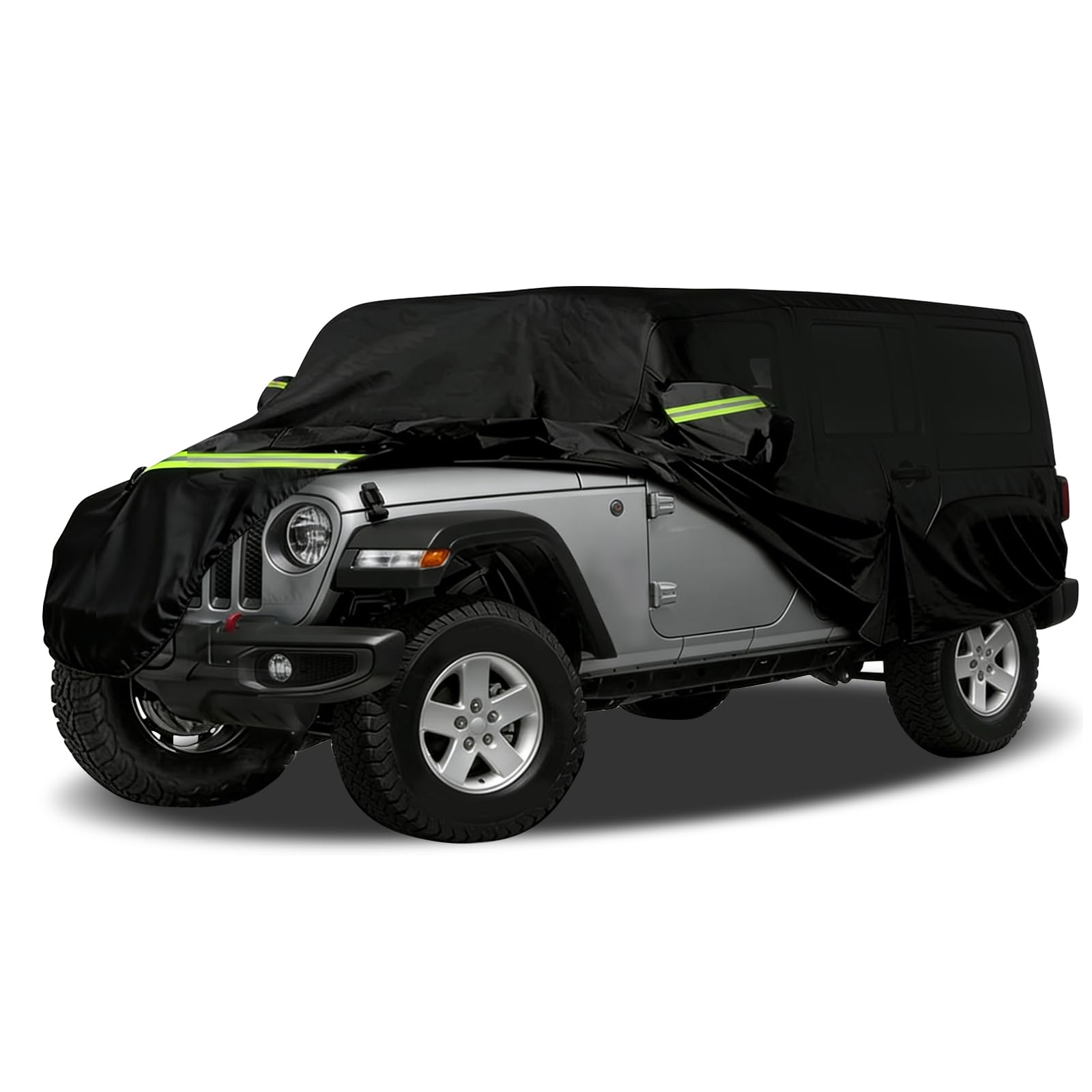 Abdeckung für Jeep Wrangler 4-Türer 2007-2026, Car Cover Regenfest, Sonnenfest, Wasserdicht, Regenschutz für Autos Inklusive Aufbewahrungstasche, Autoabdeckung (Für 4-Türer)