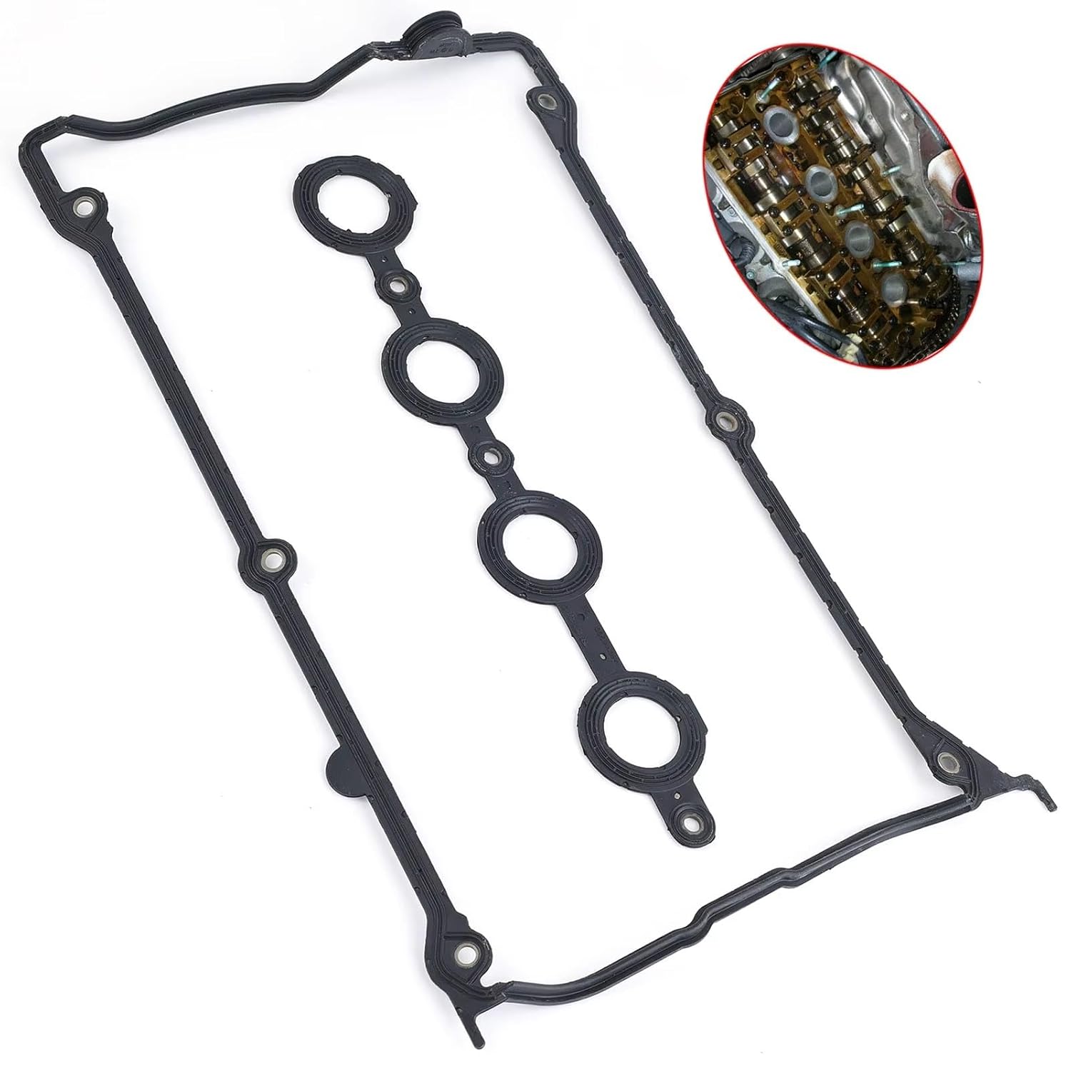 Car Engine Valve Seals Compatible with VW for Golf MK4 for Bora 1.8T 20V All Models 150-225 BHP Car Engine Cover Gasket Valve Rocker 058103484A 058198012 058198025A 058198217