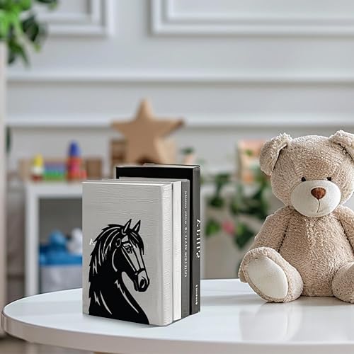 Miniatura 8 de Peacoblue Sujetalibros de metal para estantes, modernos tapones decorativos resistentes para libros de estudio, para oficina, escritorio, estante,