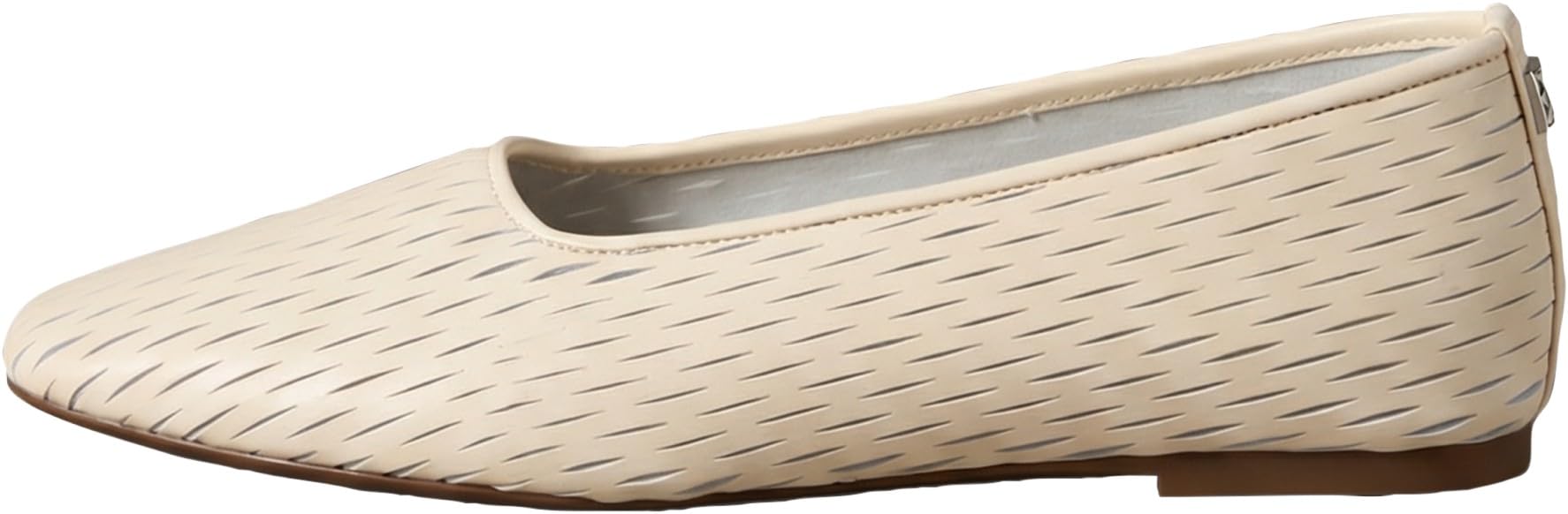 Calvin Klein Women's Oblique Ballerina Cut LTH HW0HW03033 Ballerinas, Pink (Light Cashew), 3.5