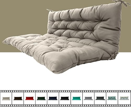 Miniatura 16 de Cojín de columpio para porche de tres asientos, cojines impermeables de repuesto con respaldo, muebles de jardín al aire libre, patio, cojines