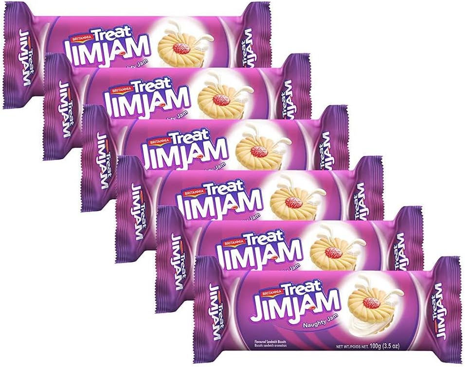 Britannia Treat Jimjam Biscuits Pouch, 92 g