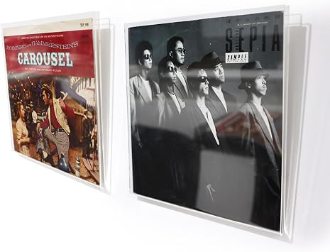 3 Pack Vinyl Display Frames, Wall Mount Acrylic Frame for 12IN Album Cover