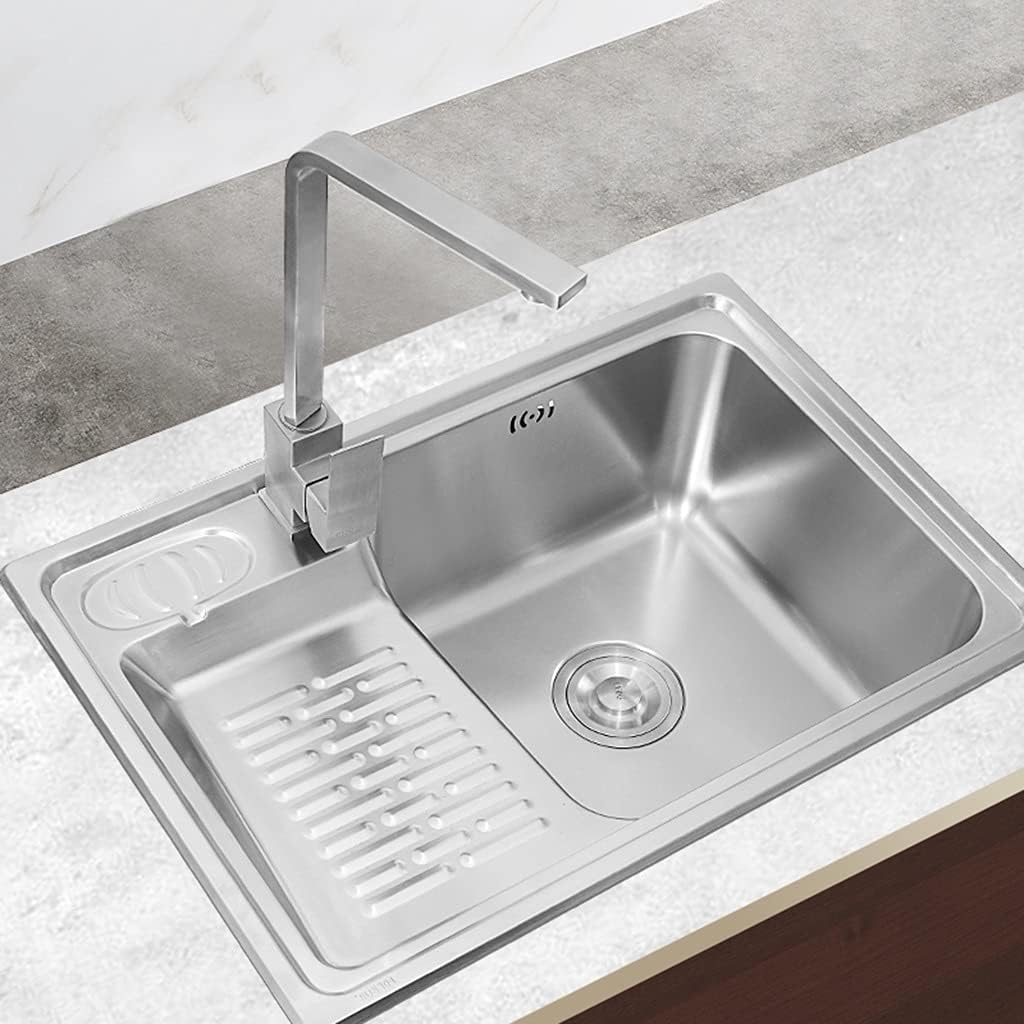 Kitchen Sink. Drop-in Or Laundry Sink with Washboard and Soap Station Suitable for Kitchen Courtyard Office Bar Laundry Sink
