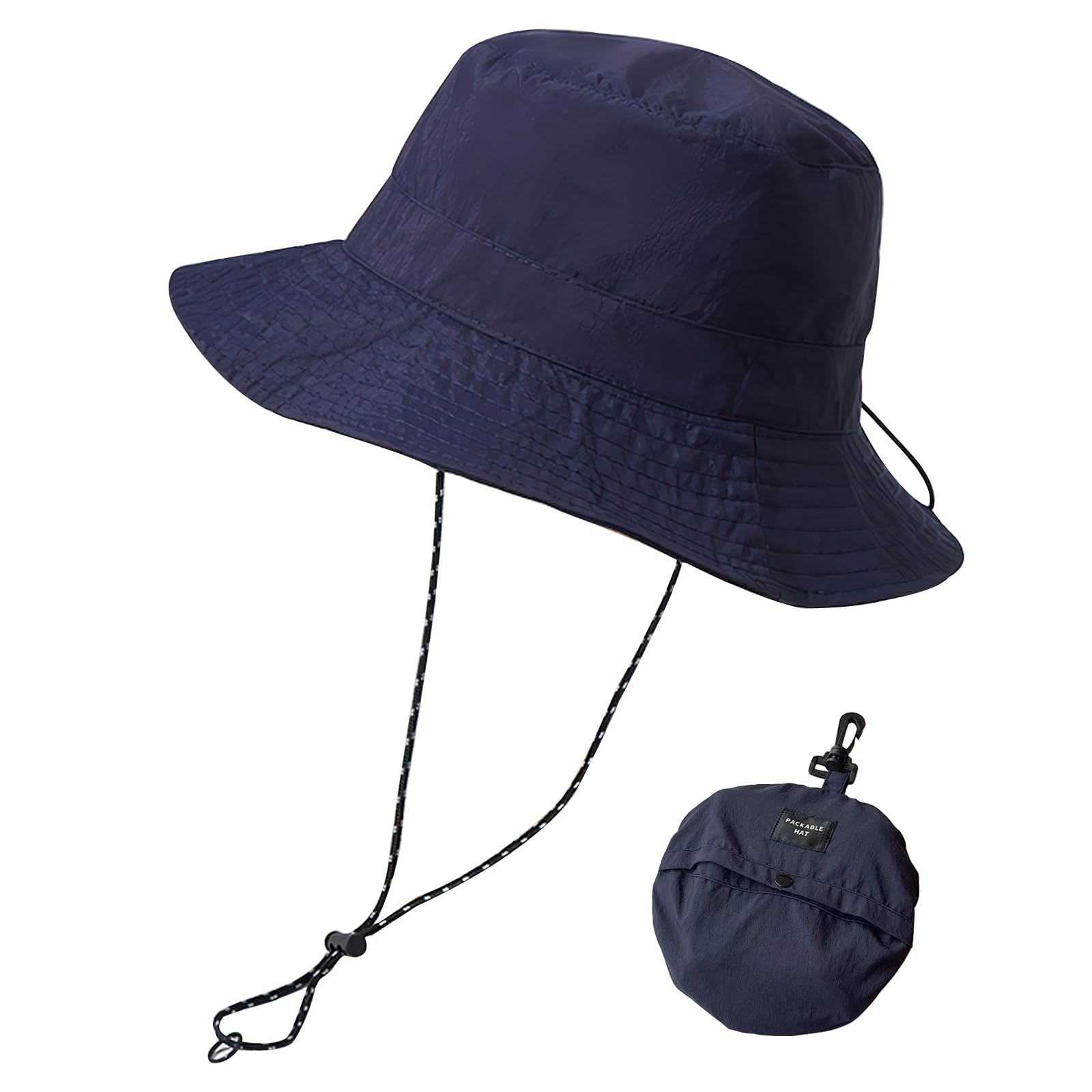 Kitnelw Gorro Pescador Sombrero para el Sol Plegable Impermeable Mujer Hombre Sombrero de Verano Ajustable con Correa de Barbilla Extraíble para Actividades al Aire Libre