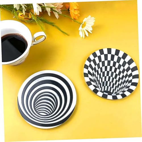 Miniatura 3 de TEHAUX 12 Pcs Coaster Mold Resin Coaster Silicone Molds DIY Coaster Molds Silicone Casting Coaster Drink Coaster Molds Geometric Cup White Homemade