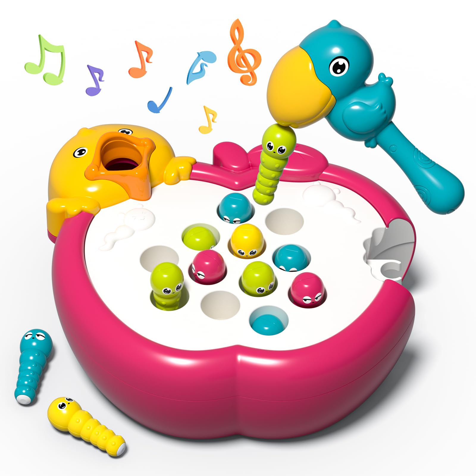 PANITU Magnetic Bird Feeding Game Woodpecker Worm Toy Montessori Fine Motor Skills Toddler Toy Age 2-4 Sensory Toys for Toddlers 18M+ Educational Learning Toys 2 Year Old Boy and Girl Gifts