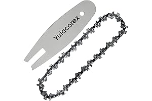 4-Inch Replacement Chainsaw Guide Bar and Chain Combo