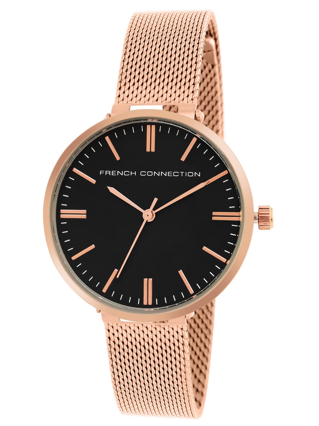 French Connection Stainless Steel Analog Black Dial Womens Watch-Fcs002E, Band_Rose Gold (B0B2K688WN) Amazon Price History, Amazon Price Tracker