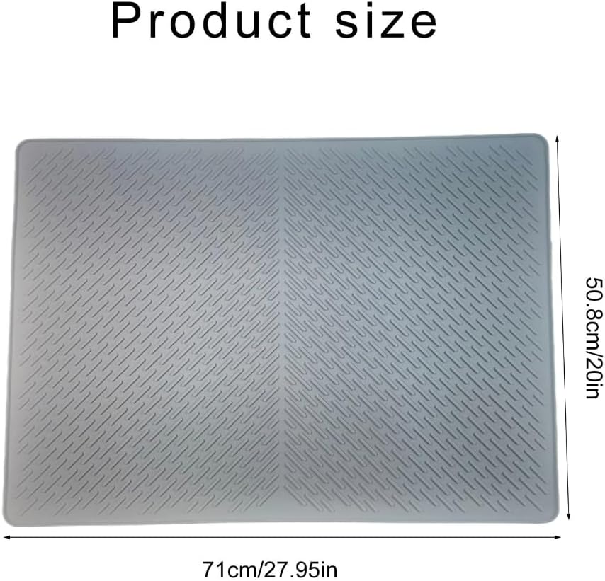 Silicone Pet Mat with Raised Edges Feeding Mat Nonslip Waterproof Cats Litter Mat Nonspill Dog Bowl Mat for Treats Food